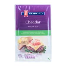 Emborg Cheddar Cheese Slices 8s 150g
