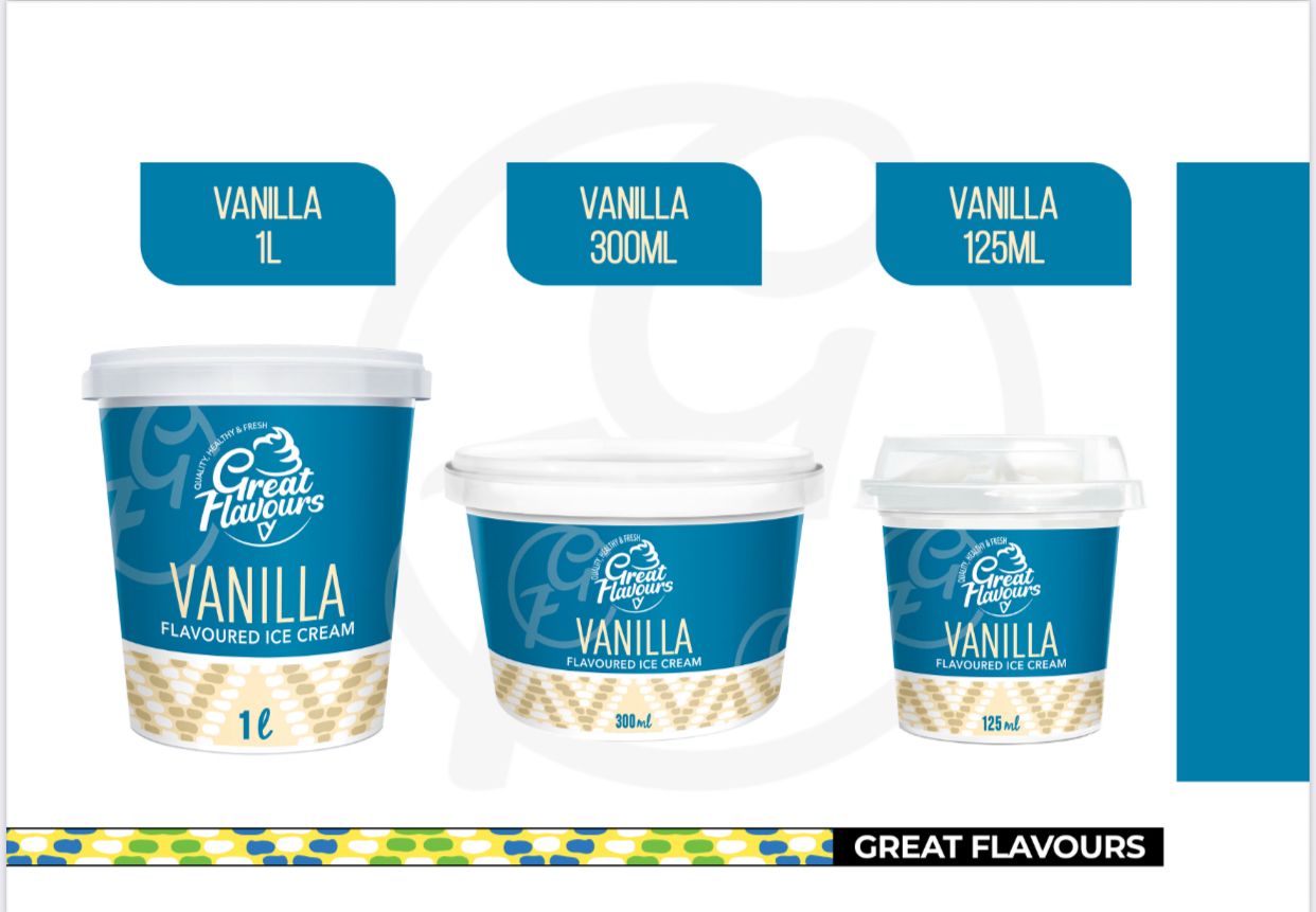 @GREAT FLAVOURS ICE CREAM VANILLA 125ML
